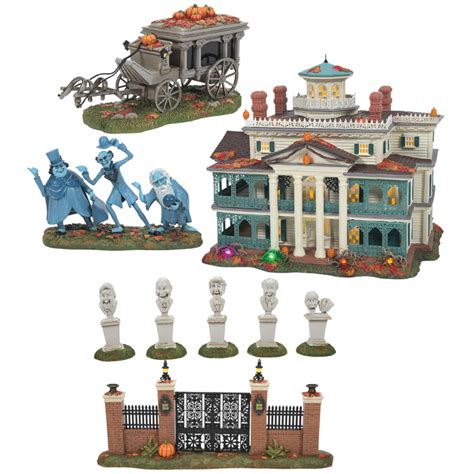 The transparent spirits light up as a result. . Department 56 haunted mansion hitchhiking ghosts
